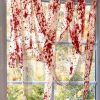 5m Halloween Bloody Cloth Strips Blood Gauze Bandage Haunted House Warning Isolation Belt Home Horror Party Scene Decor Props