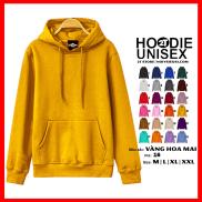 Áo Khoác Nỉ Bông Hoodie Trơn Unisex 2T Store - Nón May Đắp 2 Lớp