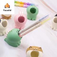 เครื่องเขียน TAADD ที่ใส่ดินสอเรซิ่นสร้างสรรค์สำหรับทำเครื่องหมายสัตว์น่ารักที่จัดระเบียบในโต๊ะที่วางปากกาที่เก็บปากกาที่เก็บปากกา