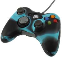 Silicone Rubber Protective Case Cover for XBOX 360 Controller - Blue Black Camouflage ซิลิโคนจอย Xbox 360 ลายพรางฟ้าดำ (ใช้ได้เฉพาะรุ่น Xbox 360 เท่านั้น)