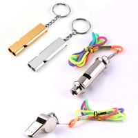 Outdoor Survival Stainless Double Tube Pipe Whistles SOS Emergency Lifesaving  High Decibel Safety Whistle EDC Tool Survival kits