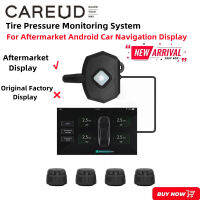 CAREUD H300-WF USB External Android Car TPMS ระบบส่งกำลังแบบไร้สายระบบการตรวจสอบแรงดันลมยาง Android สำหรับ Android 6.0 OS ด้านบนรถ TPMS ความดันลมยางการรั่วไหลของอากา