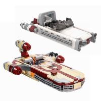 Buildmoc Star Movie Figures X-34 Landspeeder Speeder Technical Antigravity Car Aircraft Building Blocks Toys for Children 75341 Building Sets