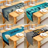 【CC】 Gaveyard Pumpkin Bat Pattern Table Cover Anti-Slip Stain Dinner