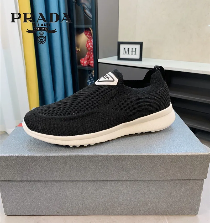 Italy Purchasing Duty-Free】Original Pradas Men's Shoes Summer Breathable  Mesh Casual Sports Shoes Simple Fashion Black Men's Running Shoes | Lazada  PH