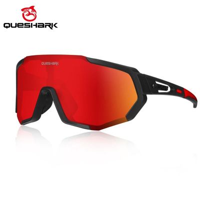 【CW】▼  QUESHARK 13 Colors Men Mirror Cycling Sunglasses Printed MTB Eyewear Riding Road Glasses Goggles QE48