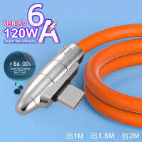 6A 120W ข้อศอกสายชาร์จเร็ว USB PD ประเภท C การป้องกัน USB โลหะสายชาร์จสำหรับประเภท C iPhone ซิลิโคนชาร์จ USB ได้อย่างรวดเร็ว PD TypeC USB สายชาร์จสำหรับโทรศัพท์มือถือสำหรับเล่นเกม