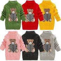 [Childrens clothing] สเวตเตอร์ถักเด็กหญิงเด็กชายหนาคอเต่าเสื้อสวมหัวคอสูงสีล้วนสำหรับเสื้อผ้าเด็กทารกฤดูหนาว2022