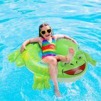 Cartoon Swimming Ring Inflatable Cartoon Aminal Floats For Kids Frog Shaped Baby Swimming Circle Pools Floaty Toy For Toddlers