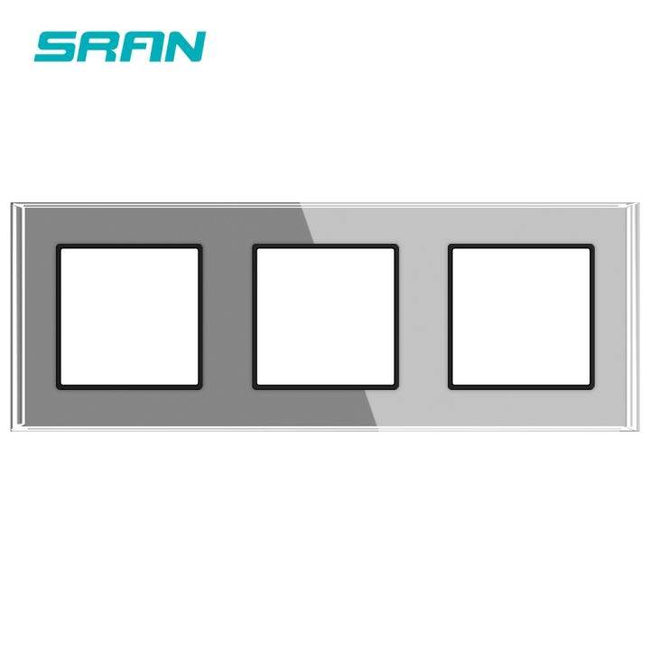 sran-blank-panel-without-installing-iron-plate-224mmx82mm-white-tempered-glass-switch-socket-panel-for-f-series