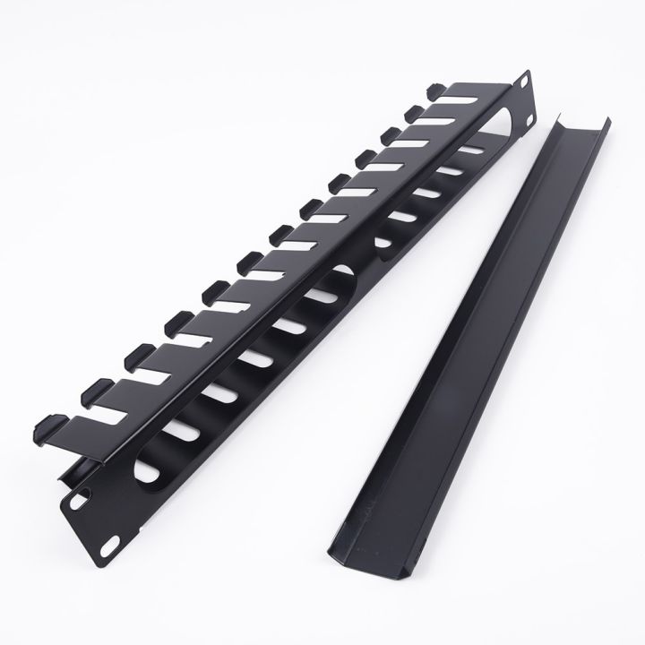 1u Horizontal Rack Mount Cable Management Unit Panel Metal Plastic 19 ...