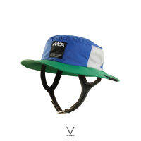 MULTI COLOR (GREEN WHITE BLUE) V ACTIVEWEAR x ANDAMAN SURF HAT หมวกใส่เล่นเซิร์ฟ มีสายรัดคาง สีผสม