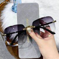 ▦❅ Classic Vintage Square Sunglasses Woman Gradient Mirror Frameless Sun Glasses Female Retro Fashion Rimless Oculos De Sol