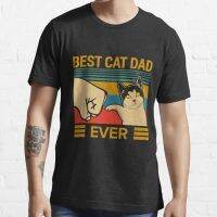 Best Cad Dad Ever Cat Lover Men Tops MenS Crew Neck T-Shirts Cotton Clothing Geek Hip Hop Custom Camisetas Short Sleeve Tshirt S-4XL-5XL-6XL