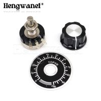 1sets (3PCS) RV24YN20S 1K 2K 5K 10K 50K 100K 500K ohm Single Turn Carbon Film Rotary Taper Potentiometer with A03 knob dials