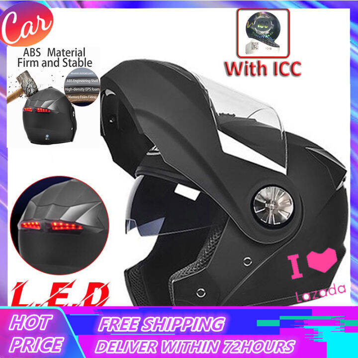【3DAYS DELIVERY】 ICC Sticker LED Original Modular Helmet Motorcycle