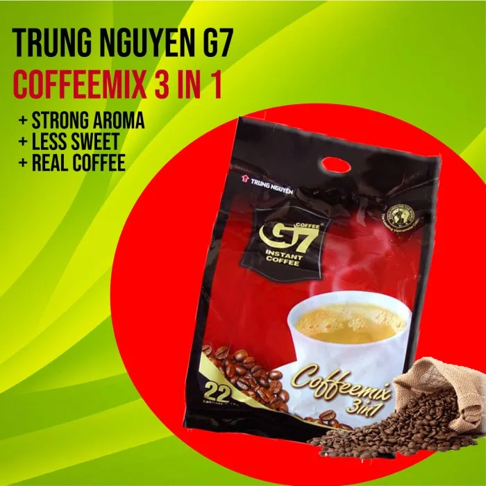 Kopi Vietnam Asli Trung Nguyen G7 Coffee Coffeemix 3In1 Isi 22 Sachet