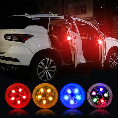 Universal LED Car Opening Door Warning Lights Magnetic Strobe Flashing Anti Rear-end Collision Safety Lamps Indicator Light Red Bulbs  LEDs HIDs