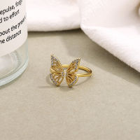 [COD] ไกลวาติกัน 925 แหวนผีเสื้อกลวงเงินแท้สำหรับผู้หญิงแหวนเปิดแบบปรับได้สไตล์ยุโรปและอเมริกา