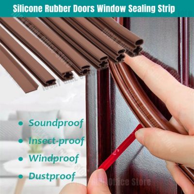 【CW】 6M Silicone Rubber Self-adhesive Strip Soundproof Doors Window Anti-collision Weather Insulation Tape