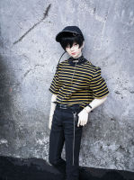 BJD doll dress is suitable for SD17 uncle size fashion round collar stripe versatile T-shirt boys jacket doll accessories