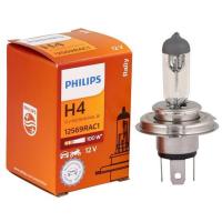 ส่งฟรี หลอดไฟหน้ารถยนต์ หลอดไฟหน้า PHILIPS H4 12V 100/90W P43t-38 12569RAC1 (แพ็คคู่ 2pcs) อะไหล่รถยนต์ ของแต่งรถยนต์