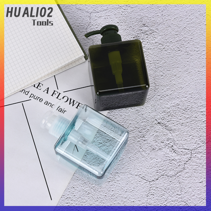 huali02ขวดโลชั่นมล-สี่เหลี่ยม250ขวดพลาสติกขวดสำหรับใส่โฟมล้างหน้าแชมพู