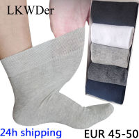 LKWDer 5 Pairs Mens Socks Large Plus Big Size 48,49,50 All-match Casual Business Anti-Odor Men Socks Sox Meias Calcetines Hombre