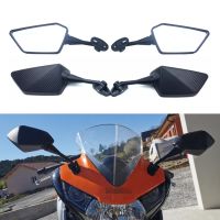 Motorcycle Mirrors Racing Sport Bike Rear View Mirror For Honda CBR F4 F4i/RC51/ RVT1000 DD250E/300/350 HYOSUNG GT Carbon Black