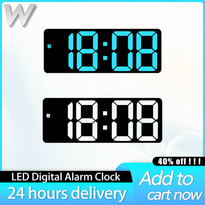 LED Digital Alarm Clock (Time/ Date/ Temperature) POWER: Battery Or Usb ...