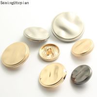 ♚❡ 10PCS Fashion 15-30mm Big Decorative Buttons High Quality Irregular Plane Gold Buttons for Shirt Overcoat Sewing Accessory DIY