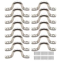 60Pcs Stainless Steel Peck Plate Eye Plates Ceiling Hook Kayak Eye Plate Kayak Pad for Kayak Canoe, Kayak Canoe Rigging