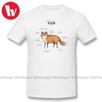 Birthday Fox T Shirt Anatomy Of A Fox T-Shirt Men Cartoon Print Cotton T Shirts Short Sleeve Casual Plus Size Music Tee Shirt