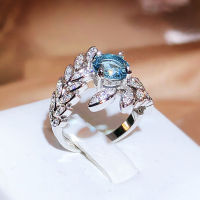 Cincin Bulu นกยูง925เงินสเตอร์ลิงที่มีสไตล์กางเกงรัดรูปและสง่างาม