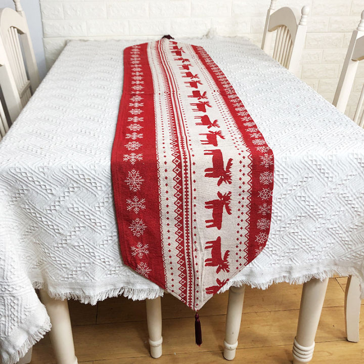 american-christmas-table-runner-strip-bed-runner-polyester-cotton-coffee-table-towel-decoration-customizable-jacquard-table-towel-one-piece-dropshipping