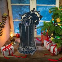 1 PCS Christmas Die Hard Advent Calendar Wooden Advent Calendar Christmas Countdown Black