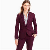 Burgundy Red Professional Women S Slim Fit ธุรกิจชุดหญิงอย่างเป็นทางการชุด2ชิ้นชุดเสื้อกางเกง Traje Mujerb