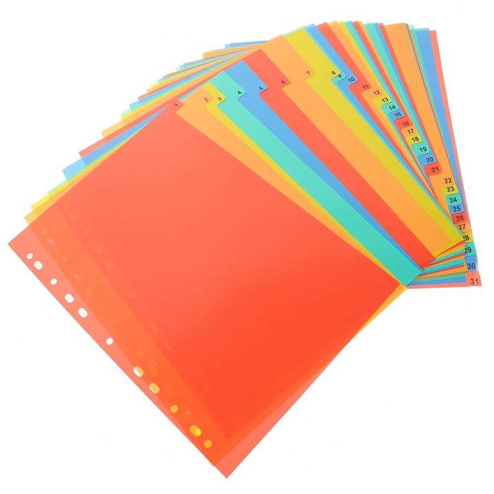 A4 Index Divider Notepad Tabs Binder Dividers Notebook Page School For