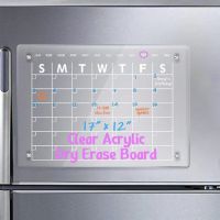 △☏ Refrigerator Calendar Pendant Strong Magnetic Ultra Clear Marker Refrigerator Acrylic Calendar Planner Board Household Use