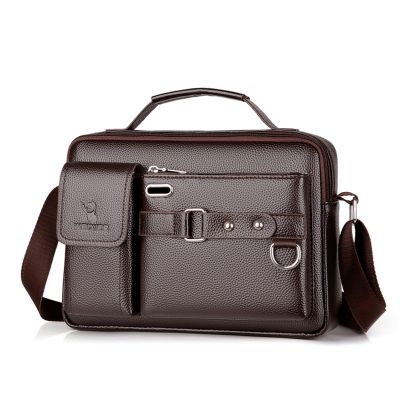 2023 New Men Shoulder Bag for 10.4 Ipad PU Leather Business Handbags Men Messenger Bags Fashion Man Crossbody Bag