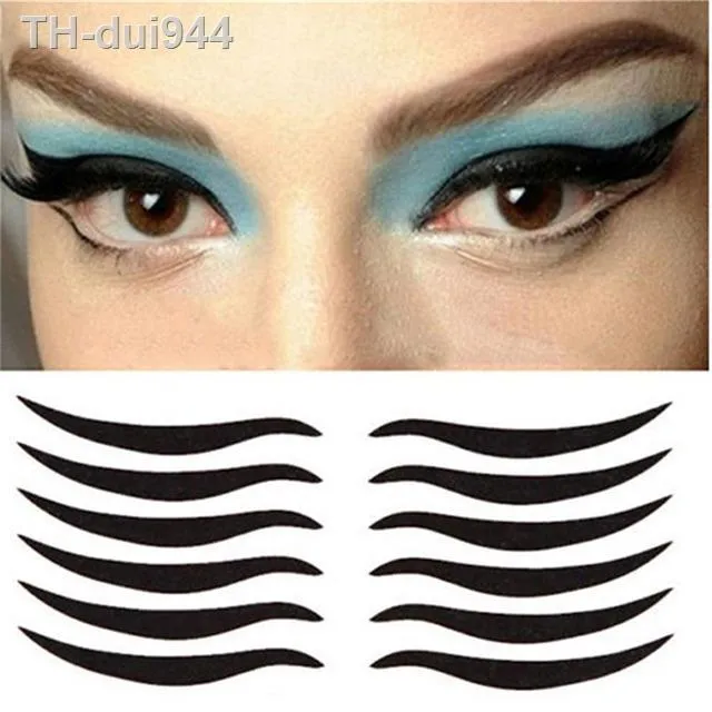 eyebrow-stencils-cat-eyeliner-model-stencil-kit-guide-template-maquiagem-double-wing-eye-shadow-frame-card