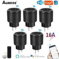 [HOT GELLXKOWOIGHIO 527] Aubess Tuya EU WiFi สมาร์ทซ็อกเก็ต16A Outlet Power Monitor ฟังก์ชั่นจับเวลา3500W ปลั๊กสำหรับ Alexa Google Home Smartlife App