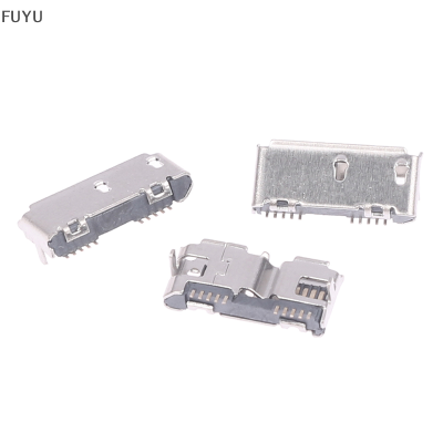 FUYU ขั้วต่อซ็อกเก็ตตัวเมีย SMT ชนิด Micro USB 3.0 B ชนิด3ชิ้นสำหรับเชื่อมต่อข้อมูลฮาร์ดดิสก์ไดรฟ์