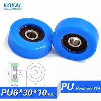 ✟ [PU0630-10]Free shipping 10PCS polyurethane PU sliding window door rubber roller 626RS TPU bearing wheel 6x30x10mm