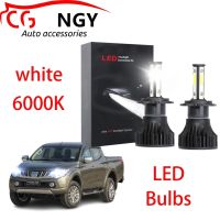 หลอดไฟหน้า LED 6000K สูง ต่ํา สีขาว สําหรับ Mitsubishi Triton Mk2 2015-2018 1 คู่