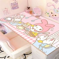 Sanrio Hellokitty Mymelody Kuromi Cute Desk Mat Childrens Desk Mat Platform Mat Waterproof Oil Proof Soft Leather Table Cloth