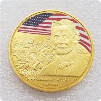 【CC】▧❡❆  US 16th Abraham Lincoln Commemorative Coin Gold Plated Souvenir Collection