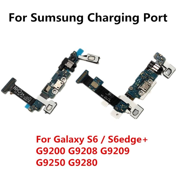 แท่นชาร์จ USB สายเชื่อมต่อสัญญาณช่องเสียบพอร์ตแบบยืดหยุ่นบอร์ดซ่อมโทรศัพท์มือถือเหมาะสำหรับ SM-G920F Samsung Galaxy S6 Edge G925F G928F S K A T V P