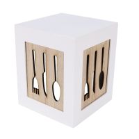 Wooden Utensils Holder Cutlery Kitchen Flatware Cutlery Storage Flatware Caddy Spoons Forks Knifes Chopsticks Organizer