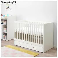 เตียงเด็กอ่อน Cot Baby พร้อมลิ้นชัก สำหรับเด็ก 0-3 ปี STUVAT ขนาด 60x120 ซม Cot Baby Bed Cot STUVAT 0-3 Year 60X120cm